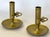 Signed Antique Brass Adjustable Height Push-Up Candleholders- A Pair For Sale - Image 10 of 10