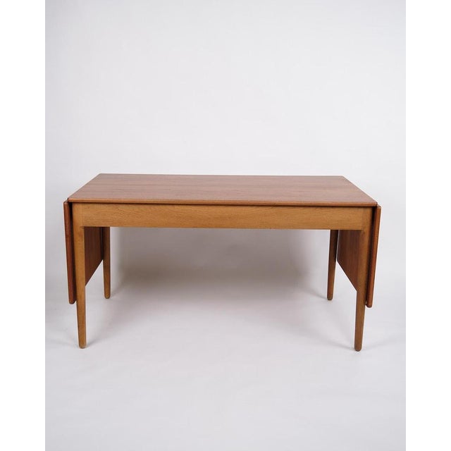 Model AT-305 Desk with Flaps in Teak and Oak by Hans J. Wegner for Andreas Tuck, 1950s For Sale - Image 10 of 13