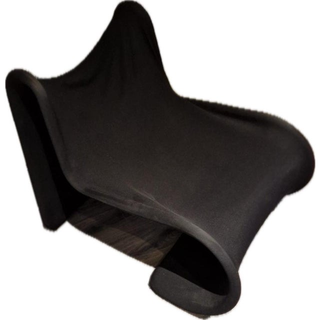 Mid-Century Modern Black Tormentia Lounge Chair by Enrico Cesana for Busnelli, 1970 For Sale - Image 3 of 8