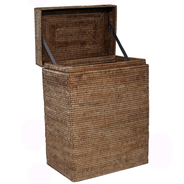 Artifacts Rattan Rectangular Hinged Lid Hamper Chairish