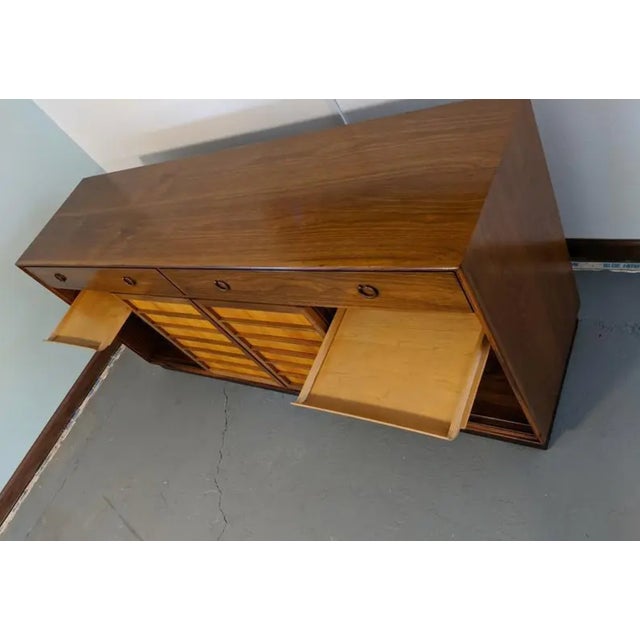 Mid-Century Modern 1950s Mid-Century Edward Wormley for Dunbar Walnut Sideboard For Sale - Image 3 of 10
