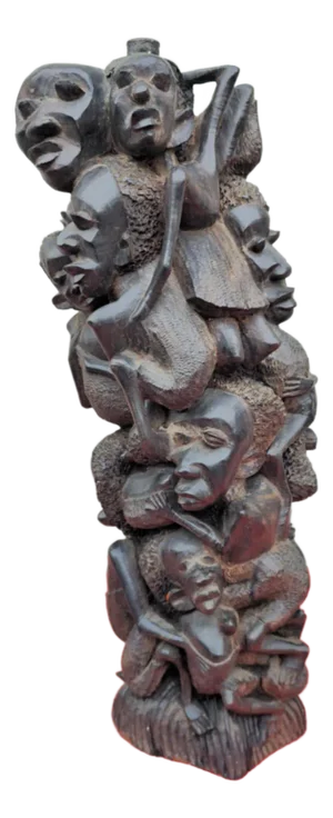 Makonde Family Tree of Life in Carved Ebony, 1950s