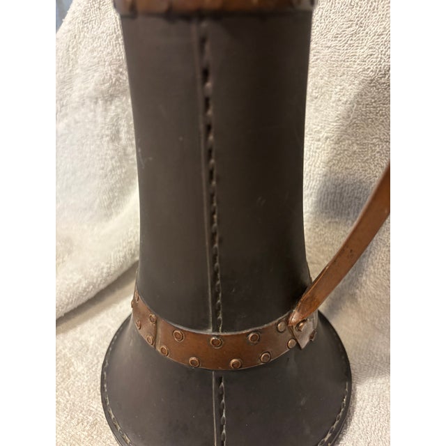 Rare Antique 1896 Royal Doulton Siliconware Stoneware Jug Copper Accents Sterling Silver Rim For Sale - Image 14 of 14