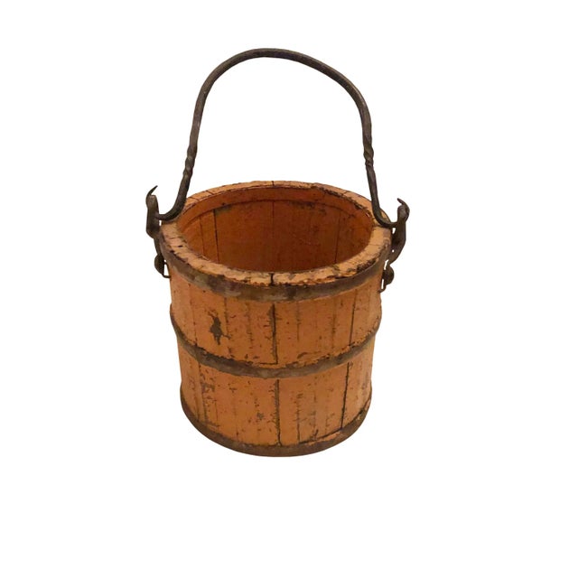 19th Century 19th Century French Wood and Iron Pail For Sale - Image 5 of 7