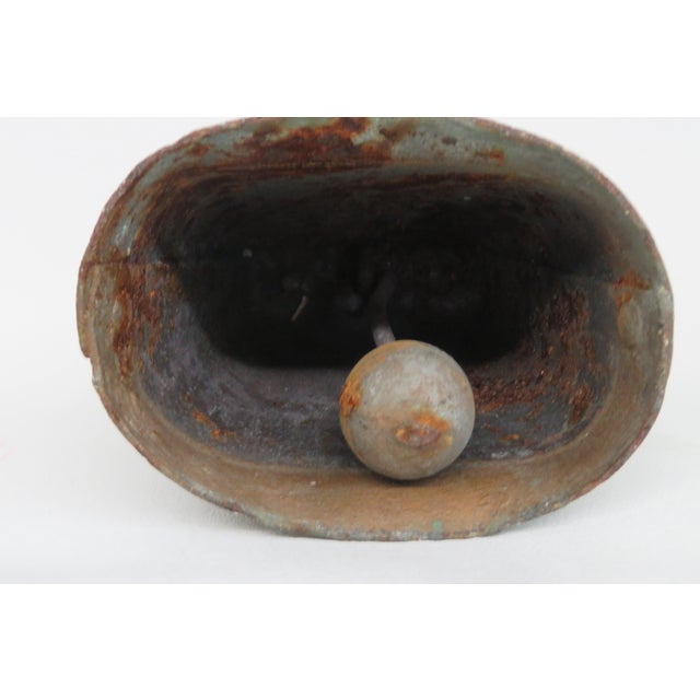 American Primitive Rustic Metal Large Cow Bull Bell 4543b For Sale In Miami - Image 6 of 11
