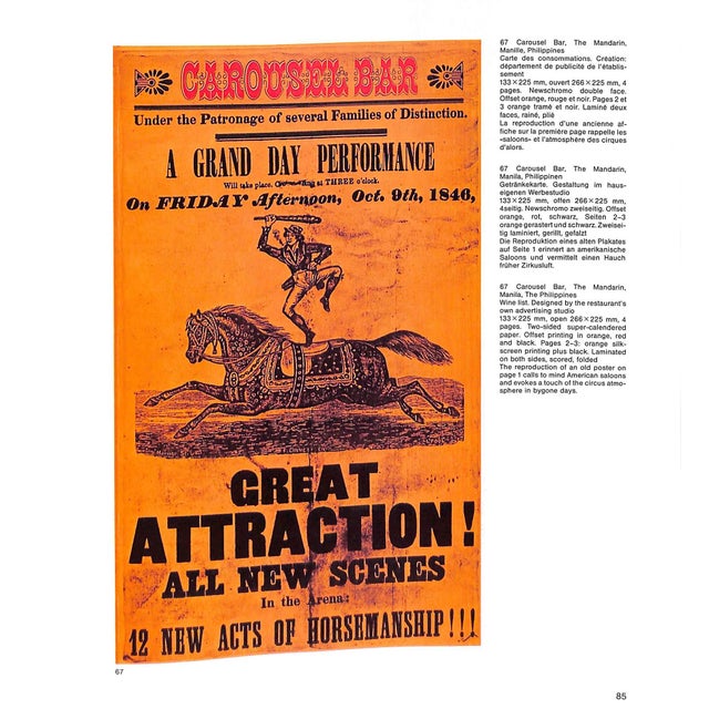 1980s "Menu Designs" 1981 Schmidt, Hanspeter For Sale - Image 5 of 12