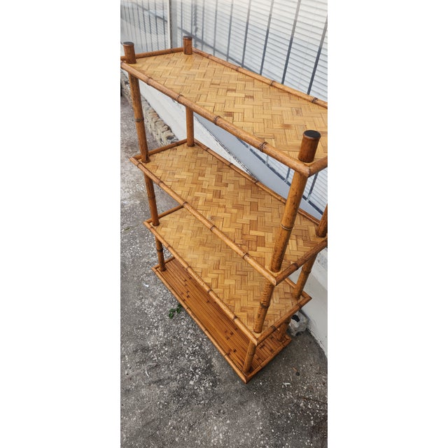 Mid-Century Modern Mid-Century Bamboo Shelves - 4 Shelves For Sale - Image 3 of 14
