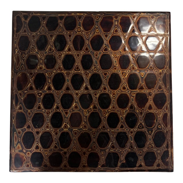 Honeycomb Lacquer Box, 9x9x2.5" For Sale