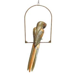 Vintage Large Sergio Bustamante Style Parrot For Sale