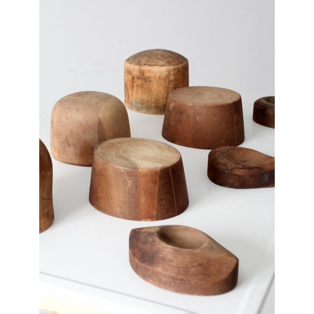 Collection of 8 Early 20th Century Wooden Millinery Hat Blocks For Sale - Image 11 of 17