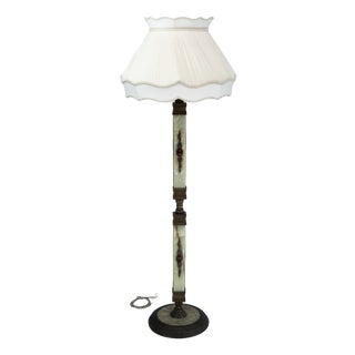Italian Hollywood Regency Onyx and Bronze Floor Lamp, 1970s For Sale
