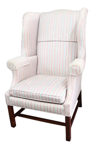 Hickory Chippendale Style Mahogany Wing Chair