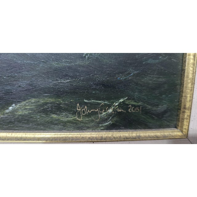 Metal Jonny Gaston, Seascape, 2000, Oil and Copper For Sale - Image 7 of 8