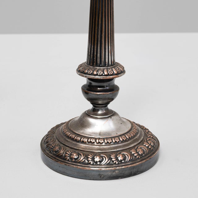 19th Century French Silver-Plated Candle Holders - A Pair For Sale - Image 9 of 18