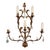 Vintage Italian Tole 5-Arm Candle Sconce For Sale