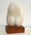 Tan 1950s Modern Abstract Female Torso Marble Sculpture on Walnut Base For Sale - Image 8 of 11