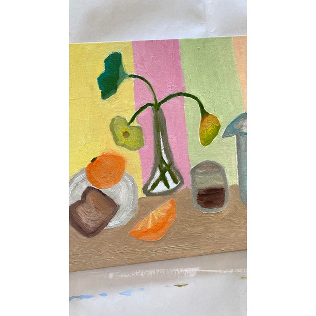 “Espresso Talk” 2025 Oil Painting For Sale - Image 4 of 4