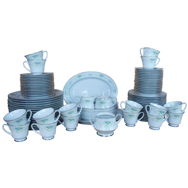 Vintage Japanese Noritake Sri Lanka Culeton 2692 Floral China Dinner Set- 85 Pieces For Sale - Image 13 of 13