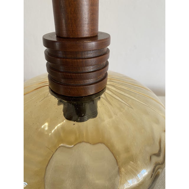 Mid-Century Modern Amber Glass Pendant Lamp, Yugoslavia, 1975 For Sale - Image 13 of 14