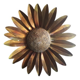 Gilt Sun Wall Decor, 1970s For Sale
