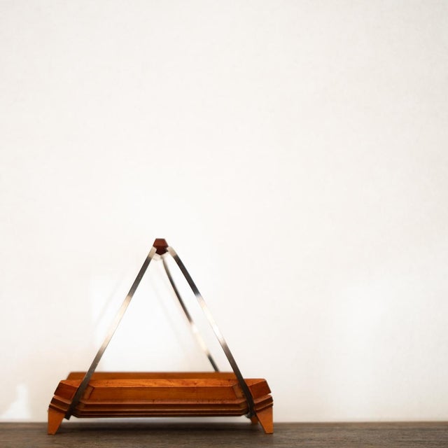 Brown Wega Mod. 1901 Magazine Rack by Ico Parisi for Stildomus For Sale - Image 8 of 13