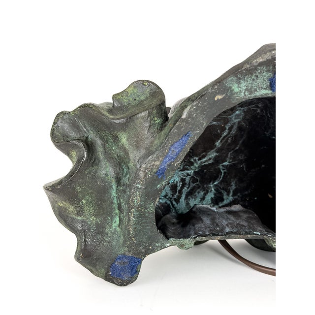 Art Deco French Figural Table Lamp in Bronze, 1930s For Sale - Image 12 of 14