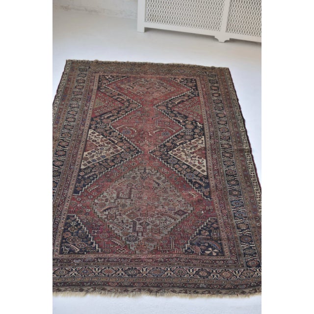 1910s Antique Oliver Nomadic Village Rug, 5 x 8.3 For Sale - Image 5 of 11