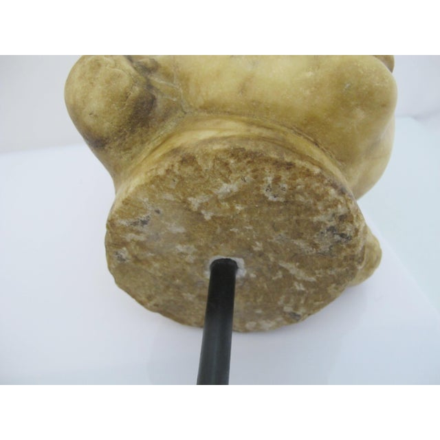 Jain Marble Tirthankara Spiritual India Head Karma Carved Stone Sculpture For Sale - Image 12 of 12