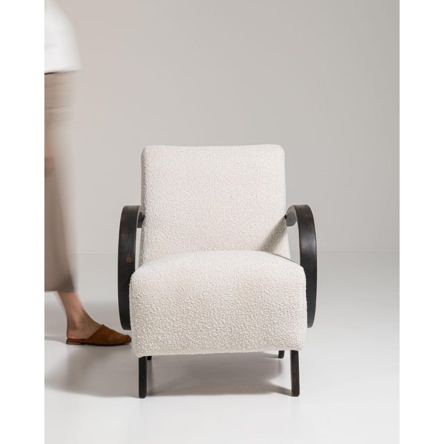 Mid 20th Century Czech Republic Ivory Wood Armchair For Sale - Image 14 of 15