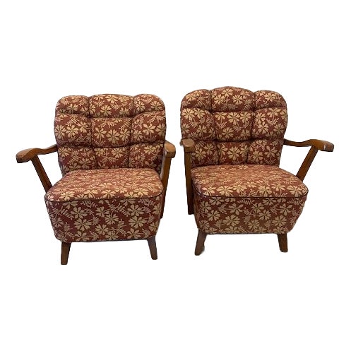 Art Deco Relax Chairs Mad Man by Halabala for Pravenec, 1920, Set of 2 For Sale