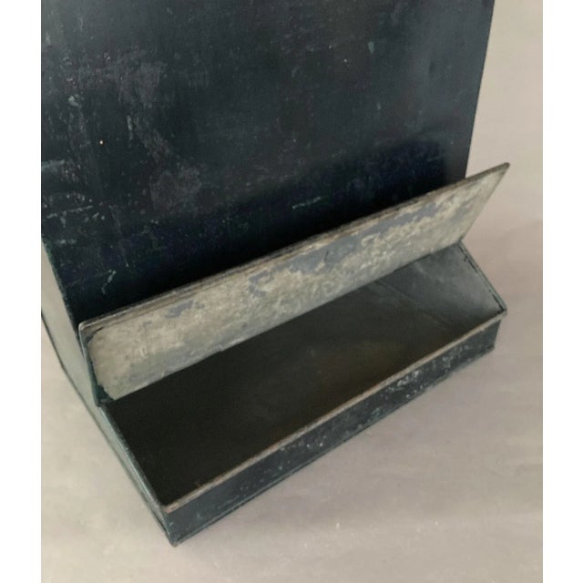 1860’s, 19th Century Toleware Storage Bin, Hand-Painted Floral Decoration For Sale - Image 4 of 10