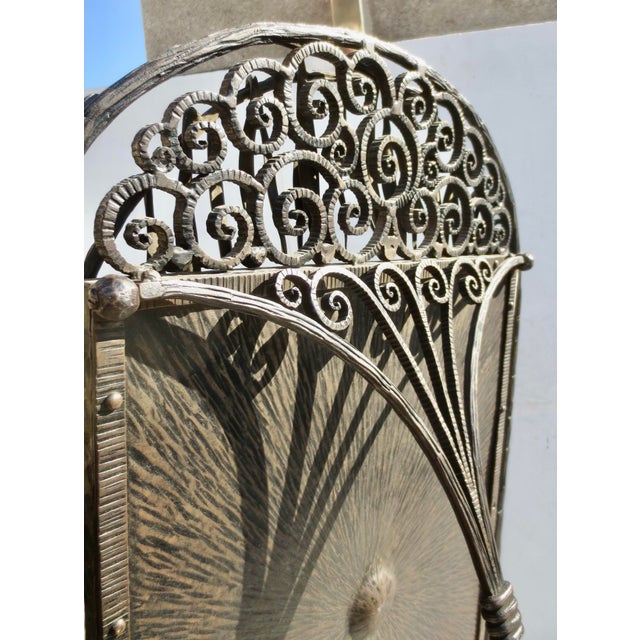Antique French Iron Art Deco Table Mirror Circa 1920s For Sale - Image 10 of 17