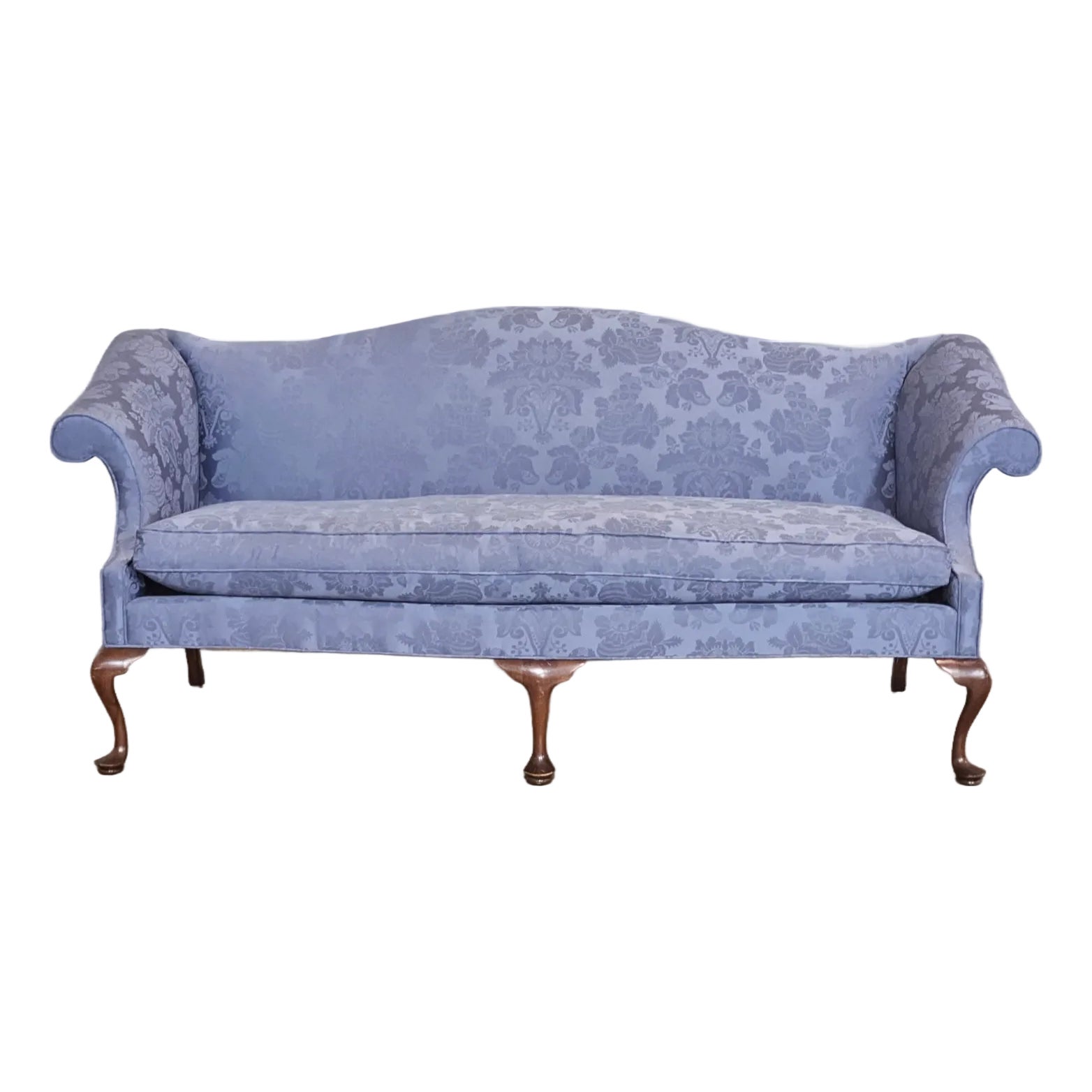Curated visual reference: Picture Idea: Late 20Th Century Southwood Mahogany Queen Anne Style Sofa Williamsburg