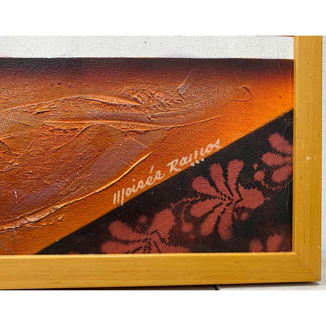 Moises Ramos Mixed Media Abstract Painting 20th Century For Sale - Image 4 of 12