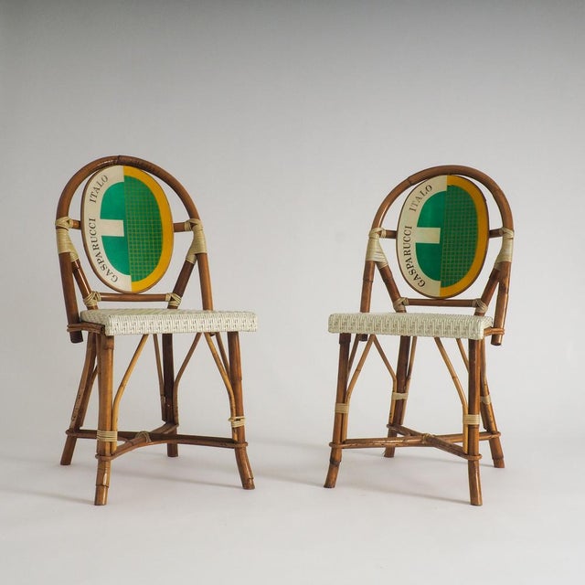 Vintage Bistro Chairs by Italo Gasparucci for ECC Tennis Tournament Antwerp, 1980s, Set of 2 For Sale - Image 10 of 17