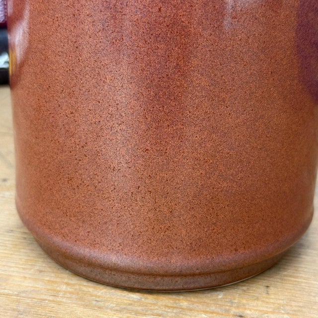 White and Copper Fluted Ceramic Vase with Olive Glaze Band For Sale In New York - Image 6 of 9