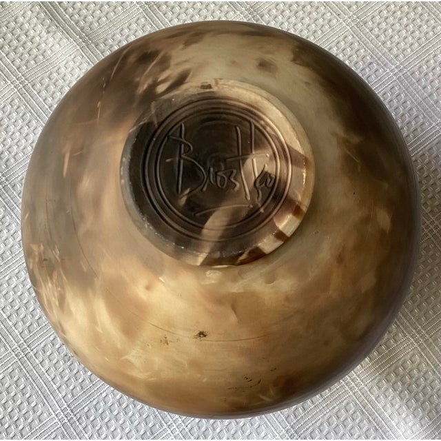 Ceramic Vintage Michael Brostko American Pottery Vase, Signed, 7” T X 6” W For Sale - Image 7 of 9