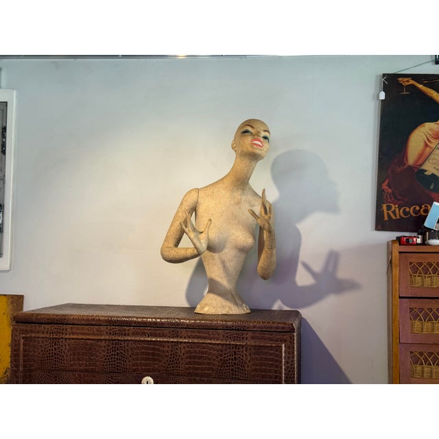Papier Mache Display Mannequin, 1950s For Sale - Image 3 of 13