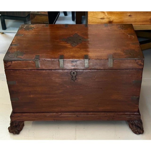Antique 19c Chinese Travel Trunk W Compartments For Sale - Image 4 of 6