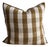 French Linen Accent Cover– Vichy Havane For Sale