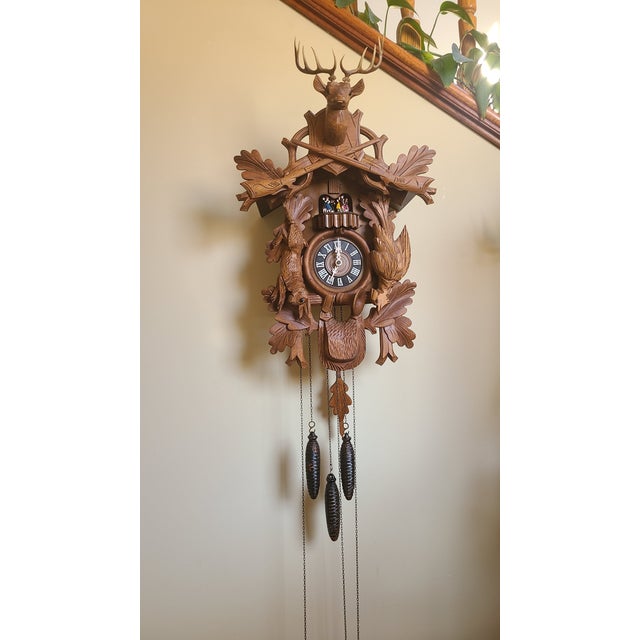1980s Large Vintage Deer Head Cuckoo Clock Chairish