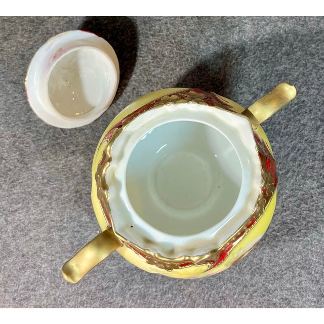 Antique Porcelain Pedestal Sugar Bowl For Sale - Image 9 of 10