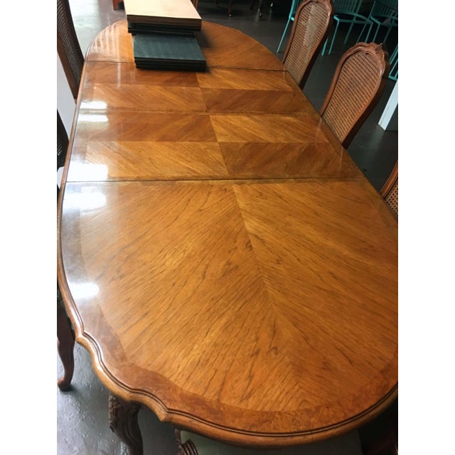 Vintage Thomasville French Court Dining Table Chairs Set Of 9