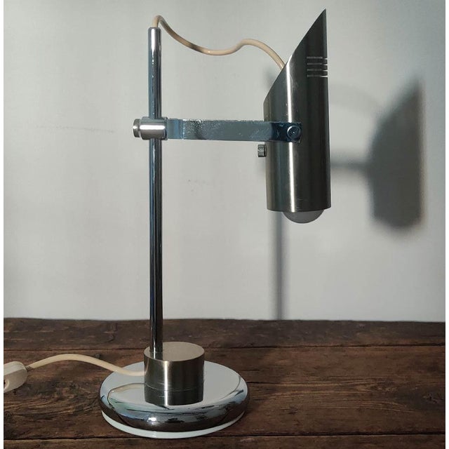 Italian Desk Lamp in Brass and Chrome attributed to Goffredo Reggiani for Reggiani, 1970s For Sale - Image 10 of 11