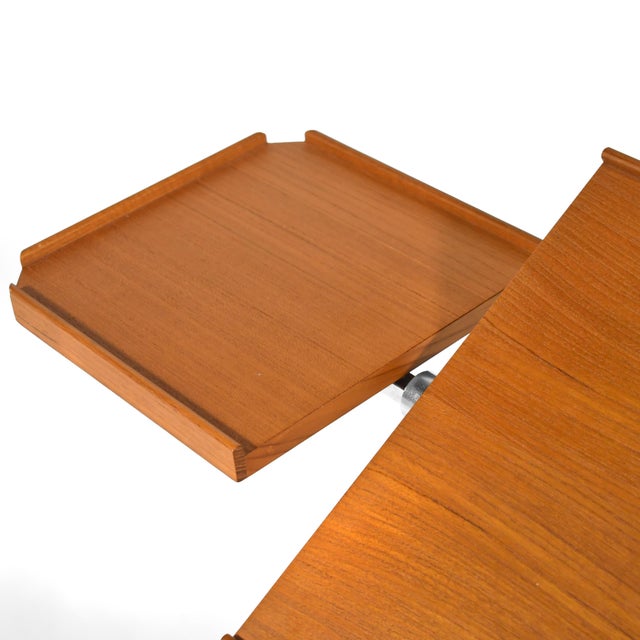 Brown Mid 20th Century Danecastle Teak "Scooter" Adjustable Tray Table For Sale - Image 8 of 11