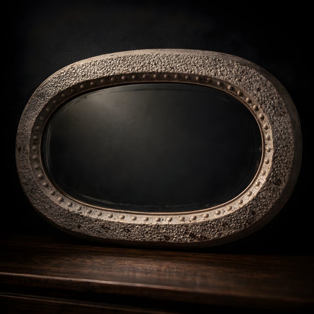 Gothic Large Metal Hand-Forged Art Piece Mirror For Sale - Image 3 of 3