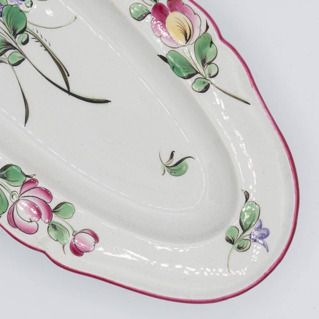 French Art Nouveau Long Oval Platter from Luneville, Early 20th Century For Sale - Image 3 of 8