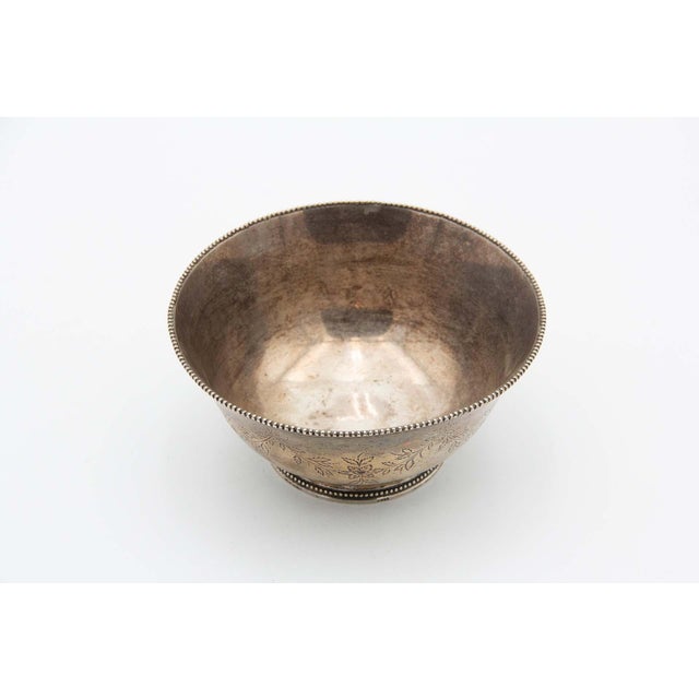 Circular Silver Candy Box with Floral Motifs For Sale - Image 3 of 3