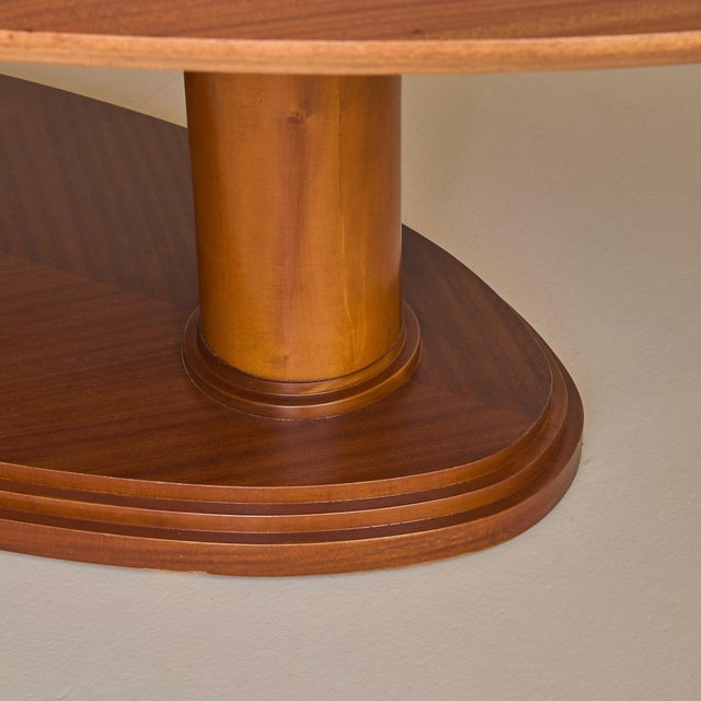 Rare Italian Oval Dining Table Attributed to Paolo Portoghesi For Sale - Image 4 of 13
