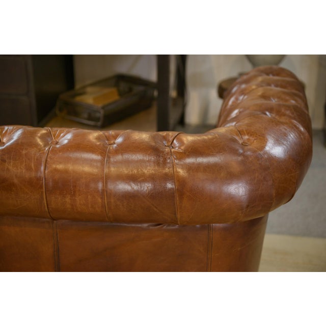 Chesterfield Sofa in Brown Leather, 2000s For Sale - Image 12 of 14